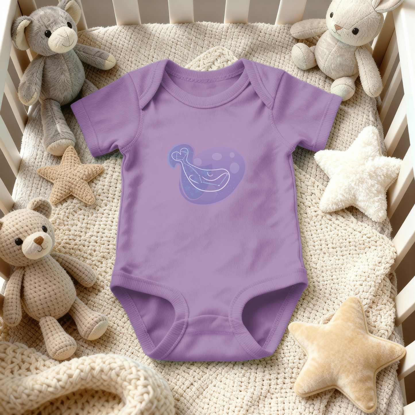 Mir the Spunky Calf Astral Nadir Traces on Infant Baby Rib Bodysuit