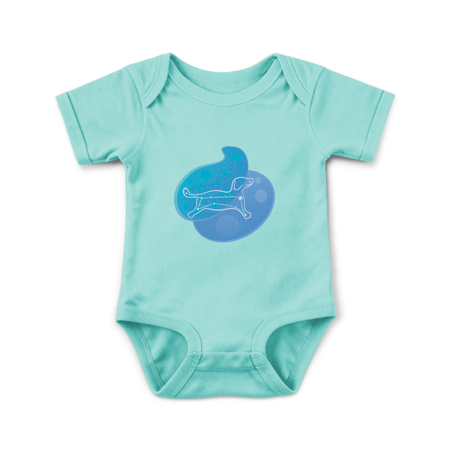Rius the Loyal Puppy Astral Zenith Traces on Infant Baby Rib Bodysuit