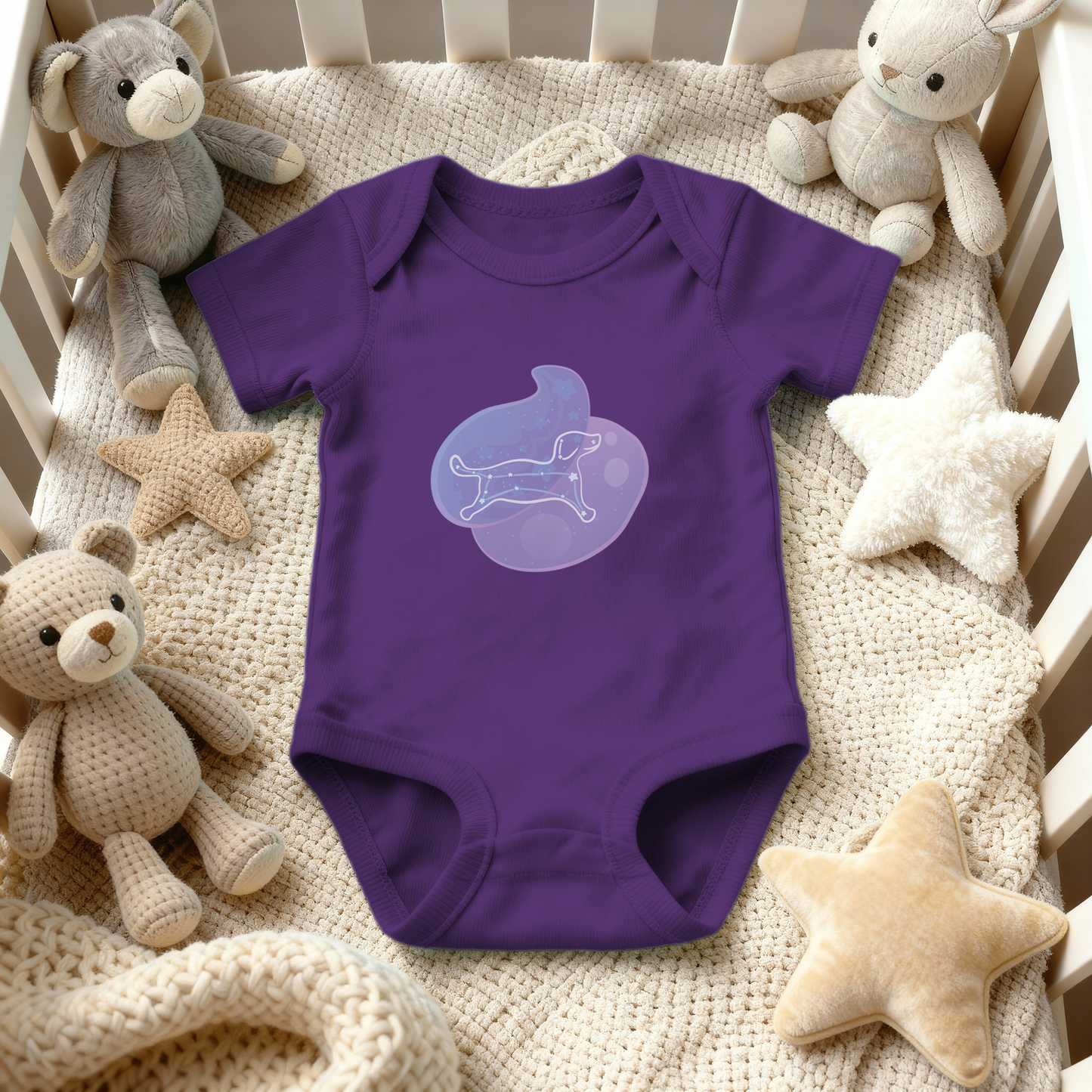 Rius the Loyal Puppy Astral Nadir Traces on Infant Baby Rib Bodysuit