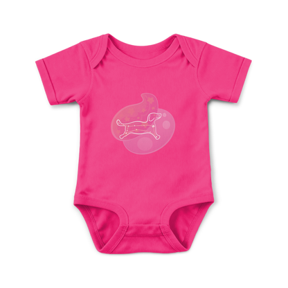 Rius the Loyal Puppy Astral Dusk Traces on Infant Baby Rib Bodysuit