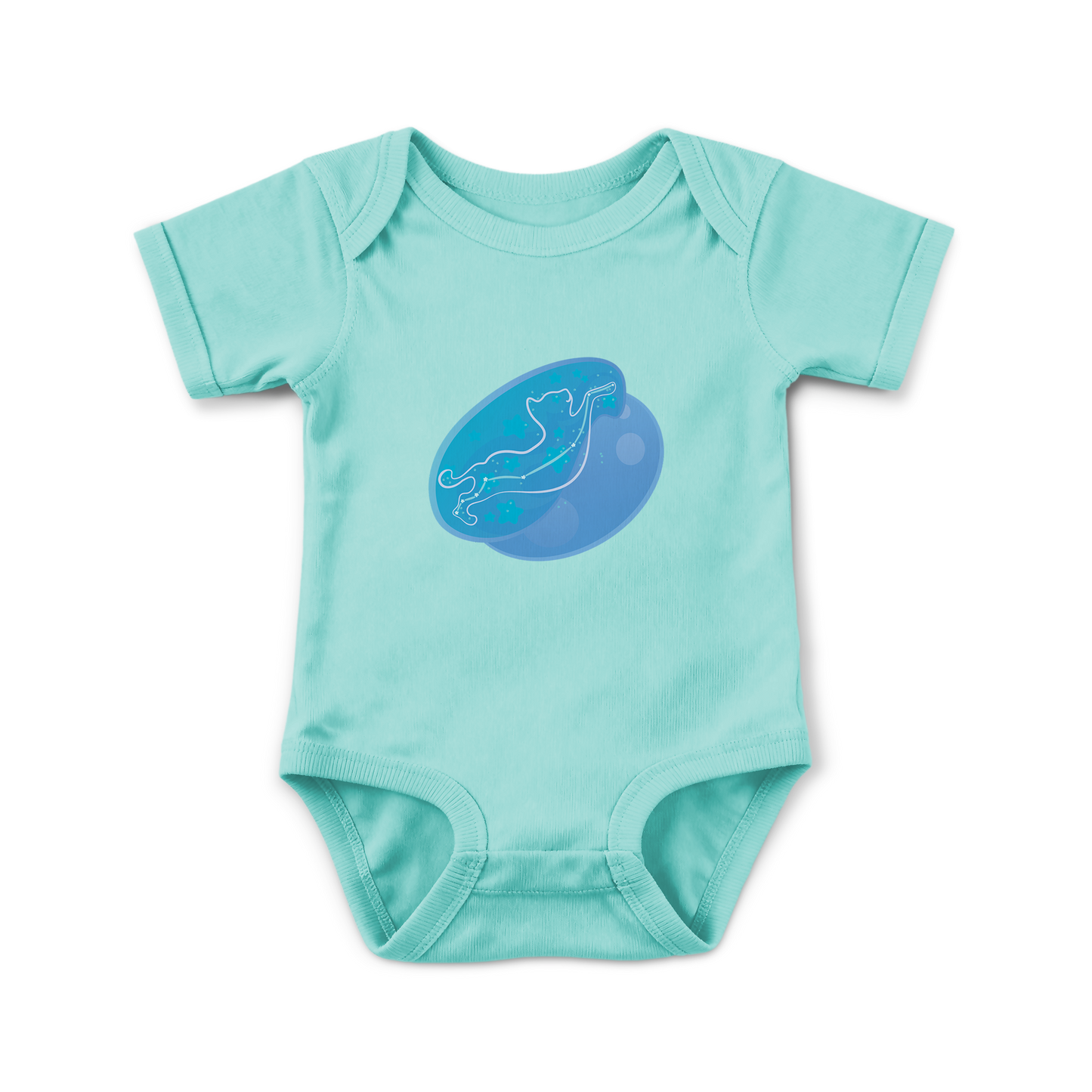 Lyn the Keen Kitten Astral Zenith Traces on Infant Baby Rib Bodysuit