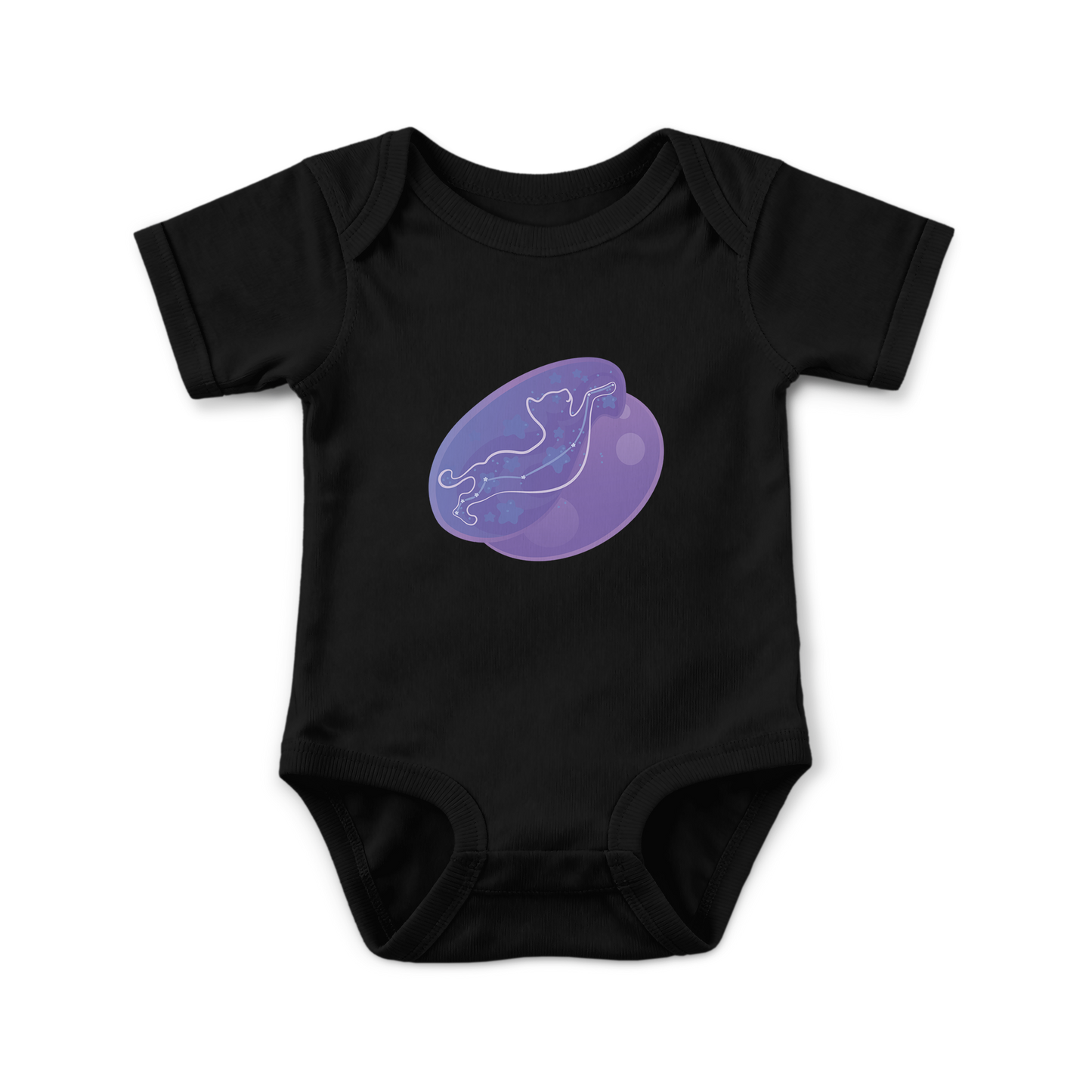 Lyn the Keen Kitten Astral Nadir Traces on Infant Baby Rib Bodysuit