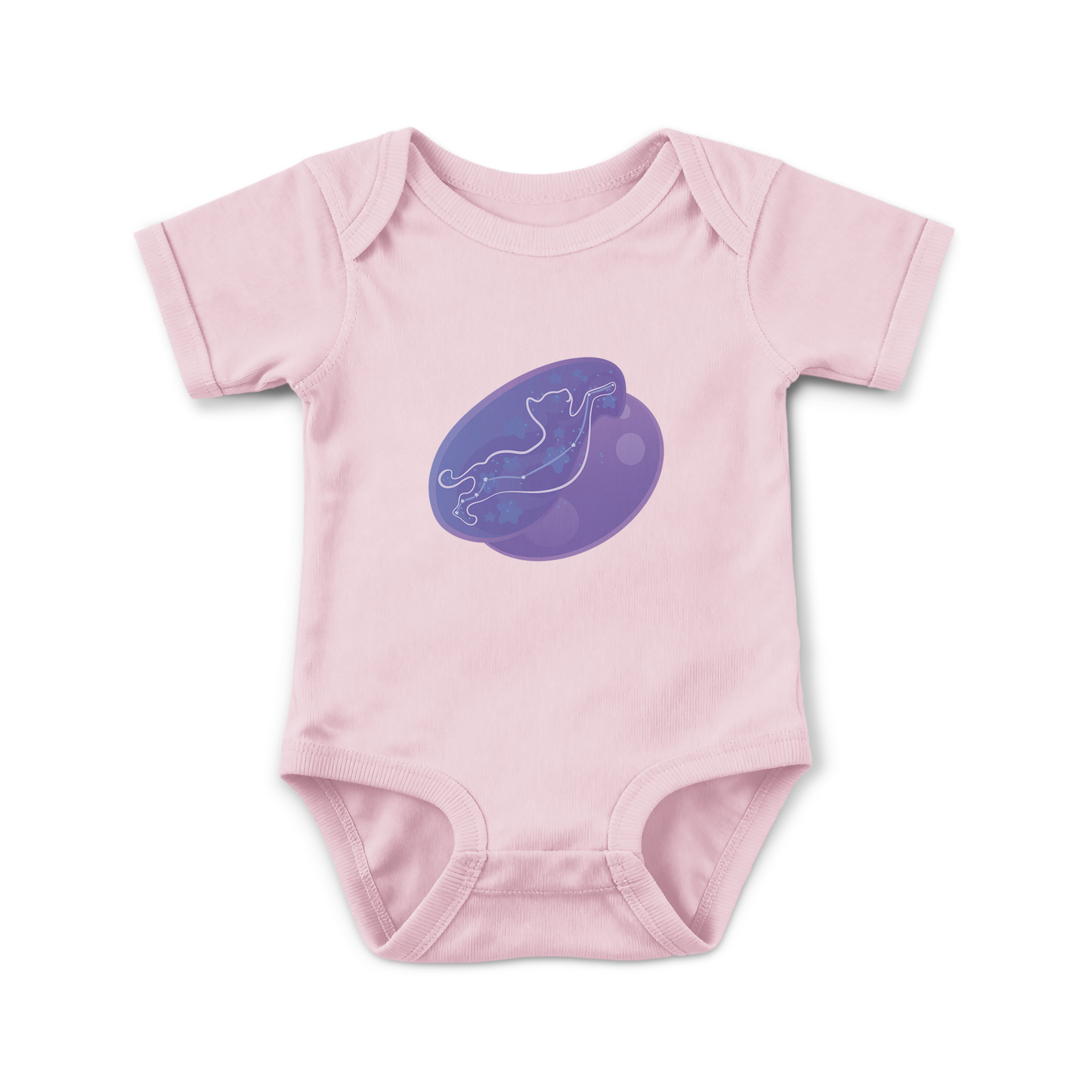 Lyn the Keen Kitten Astral Nadir Traces on Infant Baby Rib Bodysuit