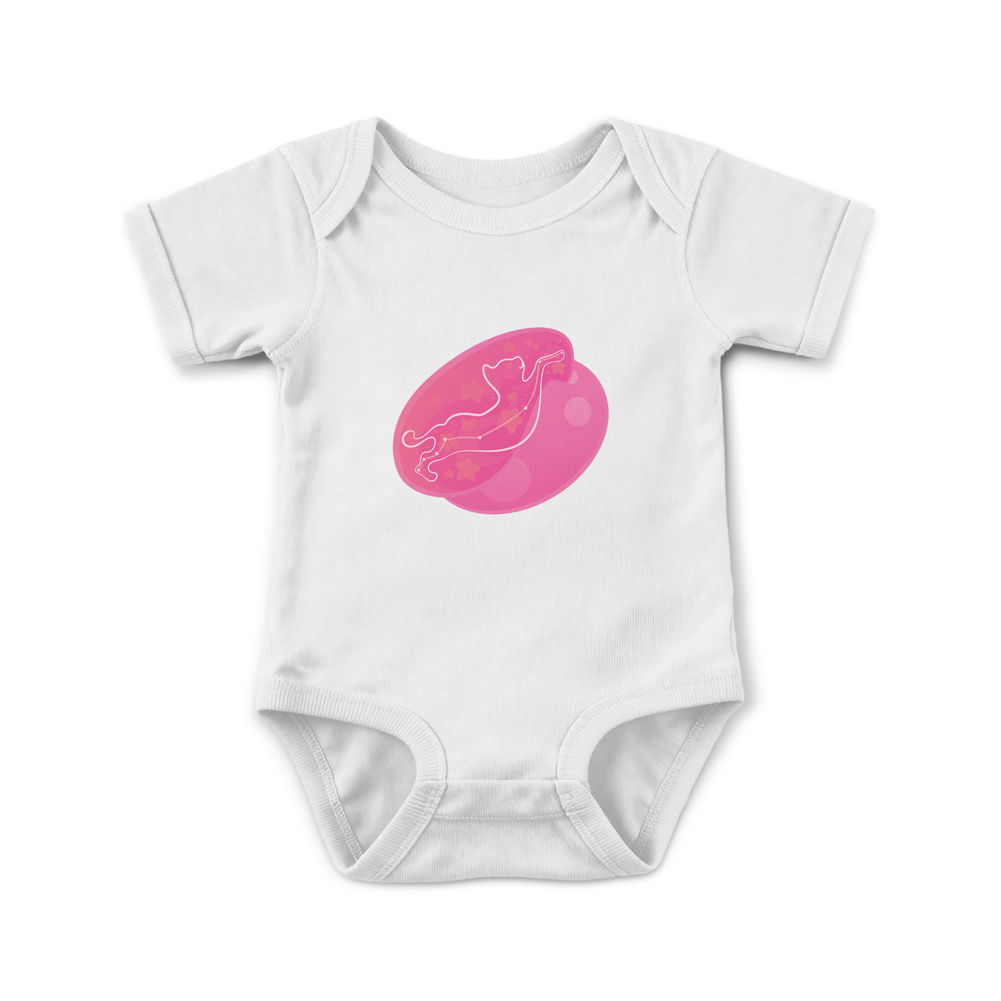 Lyn the Keen Kitten Astral Dusk Traces on Infant Baby Rib Bodysuit