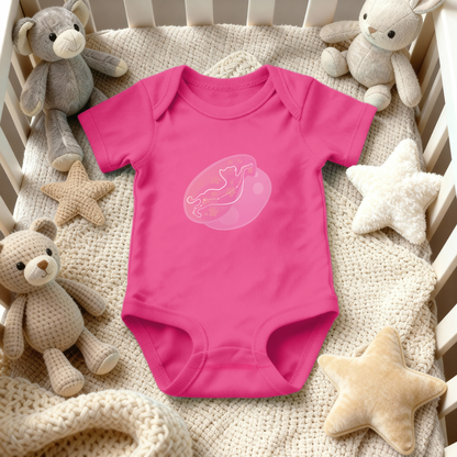 Lyn the Keen Kitten Astral Dusk Traces on Infant Baby Rib Bodysuit