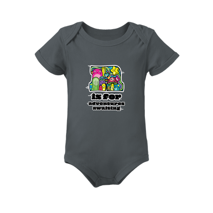 A is for Adventures Awaiting on Infant Baby Rib Bodysuit